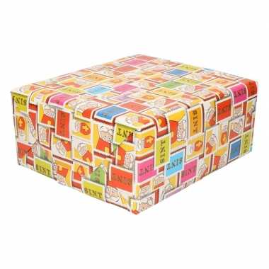 25x sinterklaas inpakpapier/cadeaupapier gekleurd 250 x 70 cm