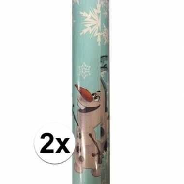 2x disney inpakpapier frozen olaf 200 x 70 cm op rol