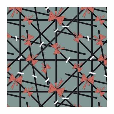 4x rollen inpakpapier/cadeaupapier strikjes en lijnen groen 200 x 70 cm