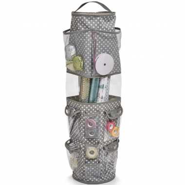 Cadeauverpakking/inpakpapier organizer tas met vakjes 22 x 80 cm