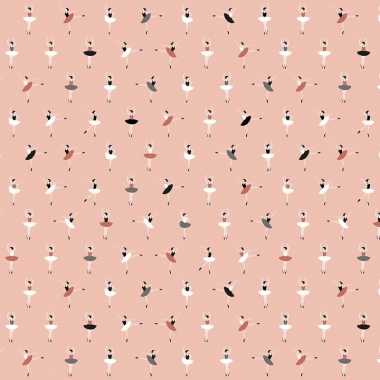 Inpakpapier/cadeaupapier ballerina 200 x 70 cm roze