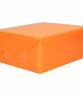 1x rol kraft inpakpapier oranje 200 x 70 cm