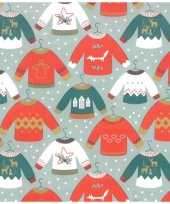 1x rollen kerst inpakpapier cadeaupapier blauw 2 5 x 0 7 meter