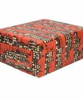 1x rollen sinterklaas inpakpapier cadeaupapier donkerrood 2 5 x 0 7 meter