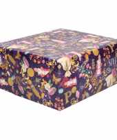 1x rollen sinterklaas inpakpapier cadeaupapier gekleurd 2 5 x 0 7 meter