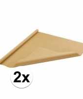 2x inpakpapier bruin 500 x 70 cm op rol
