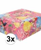 3x disney inpakpapier cadeaupapier princess roze 200 x 70 cm rol