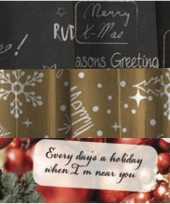 3x rollen kerst inpakpapier cadeaupapier diverse prints 2 5 x 0 7 meter