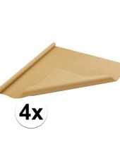 4x inpakpapier bruin 500 x 70 cm op rol