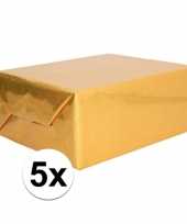 5x holografische goud metallic folie inpakpapier 70 x 150 cm