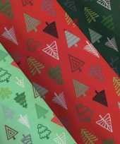 6x rollen kerst inpakpapier cadeaupapier lichtgroen donkergroen rood 2 5 x 0 7 meter