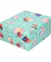 Disney inpakpapier frozen mint sneeuwvlokken 200 x 70 cm op rol