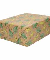 Inpakpapier cadeaupapier bruin cactus met lichtjes 200 x 70 cm