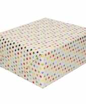 Inpakpapier cadeaupapier gekleurde sterretjes print 150 x 70 cm