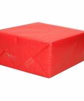 Inpakpapier cadeaupapier rood goudkleurige streepjes print 200 x 70 cm op rol
