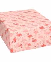 Inpakpapier cadeaupapier roze flamingos print 200 x 70 cm