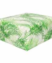 Inpakpapier cadeaupapier wit groene palmbomen print 200 x 70 cm