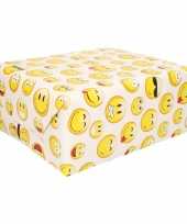Inpakpapier wit emoji 200 x 70 cm op rol