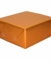 Luxe inpakpapier cadeaupapier oranje zijdeglans 150 x 70 cm