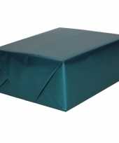 Luxe inpakpapier cadeaupapier teal blauw zijdeglans 150 x 70 cm