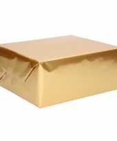 Rol inpakpapier uni goud 76 x 500 cm