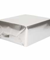 Rol inpakpapier uni zilver 76 x 500 cm